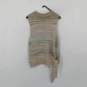 525 America Ombre Tie Knit Stripe Sleeveless Mock Neck Tank Stripe Desert Multi